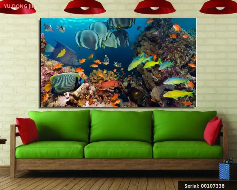Современная картина маслом seabed Still life рисование искусство спрей холст без рамки