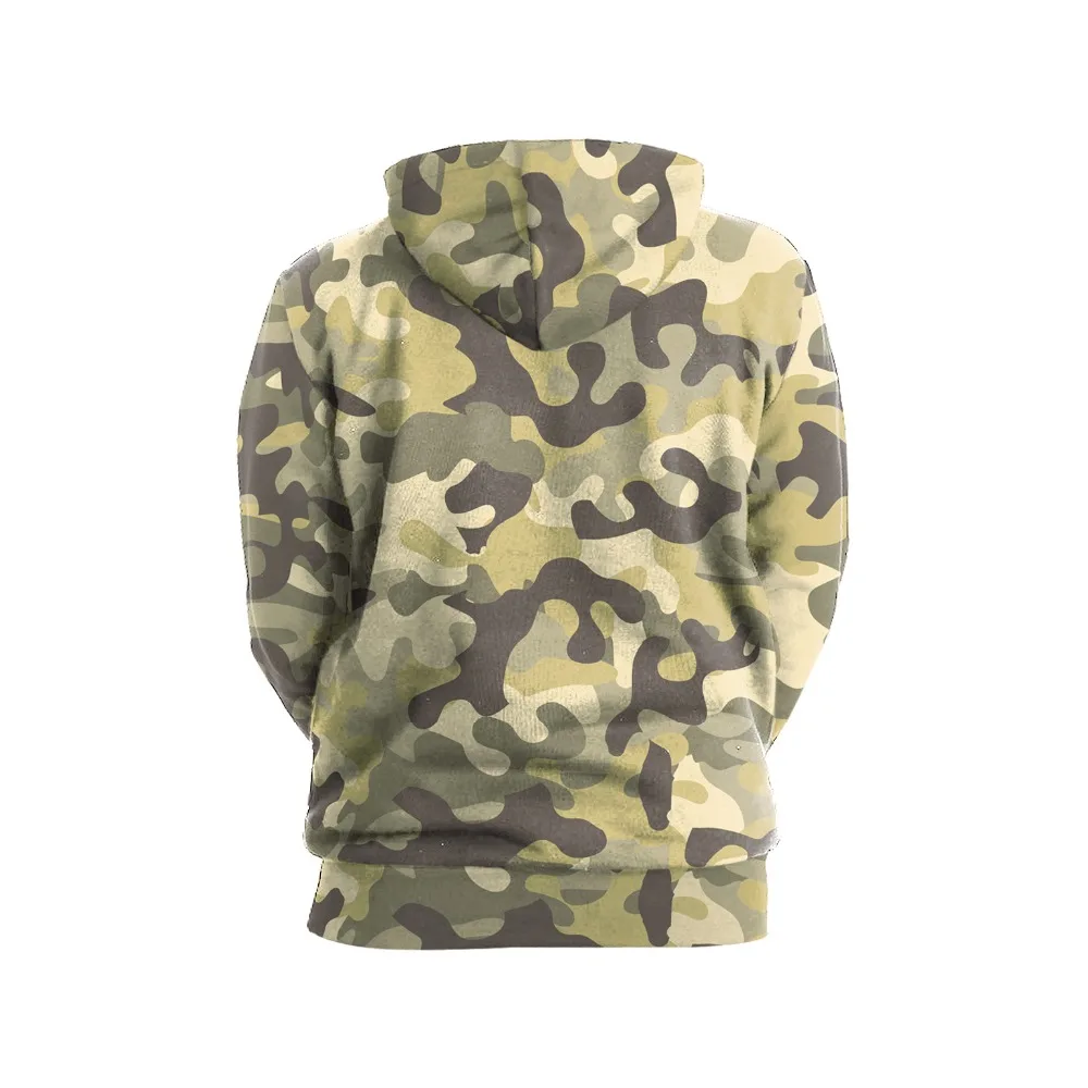 Камуфляж 3D пуловер с принтом длинным рукавом капюшоном Толстовка S XXXL толстовки