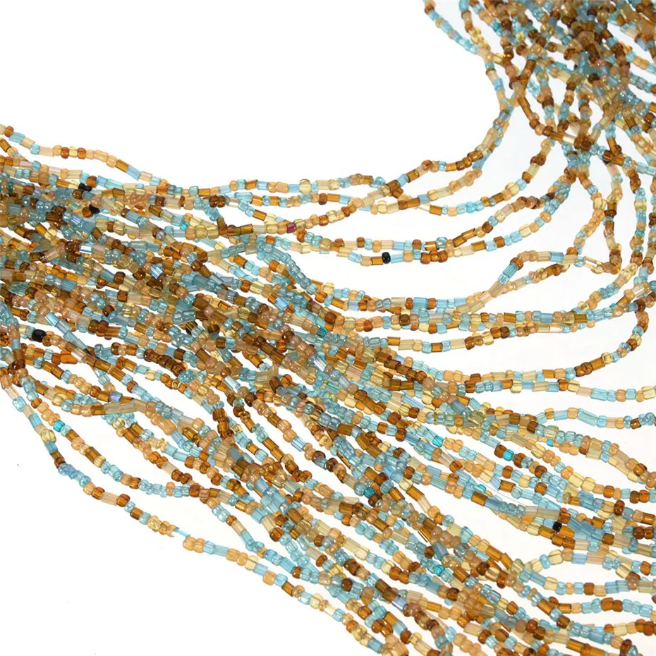 Ожерелье JEROLLIN женское длинное многослойное колье ручной работы из