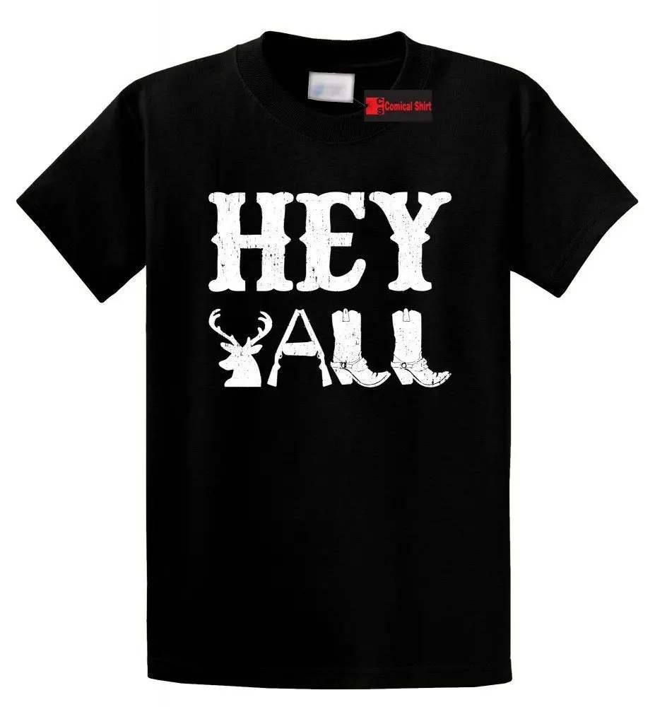 Hey Yall Мужская футболка симпатичная кантри музыка Redneck Southern Rebel Gift Tee Cool Casual pride