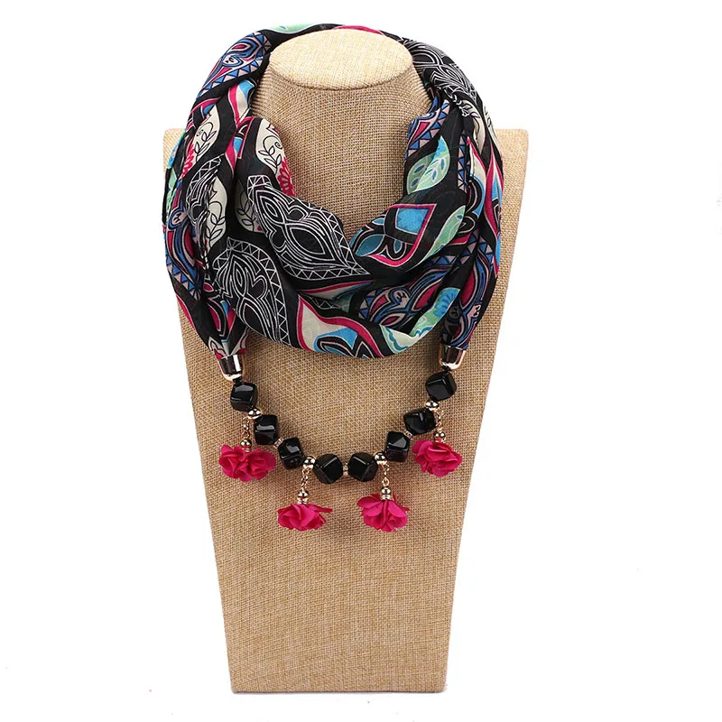 RUNMEIFA сплав ожерелье драгоценность шаль Национальный Ветер шифон женская шея