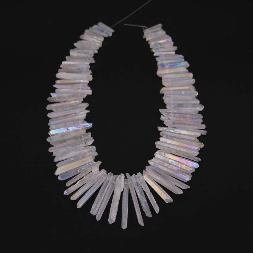 Приблизительно 88 шт тонкая белая AB титановая кварцевая палочка с точечными