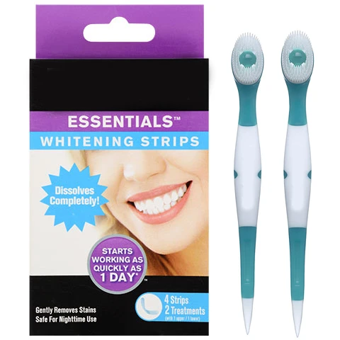 Dental Care Essentials Teeth Whitening Strips with 2 Disposable Mini Toothbrushes | Красота и здоровье