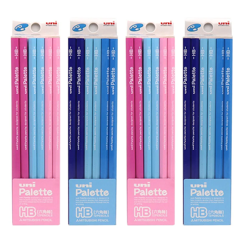 12/шт UNI Pencil 5050/5051 в коробке деревянный карандаш HB/2B эскиз для детей