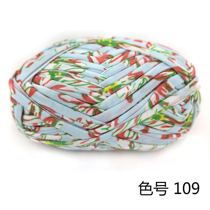 2 шт. DIY Вязание Шерсть креативная пряжа Экологичная 100 г Skein ручной работы Смешанная лента футболка пряжа для вязания крючком - Цвет: 109