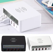 Многоцветное 50 Вт 5 В 12A портов USB быстрое зарядное устройство