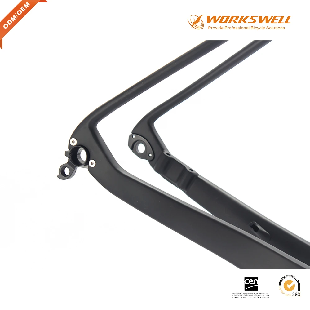 2017 WORKSWELL полностью карбоновая рама для циклокросса сквозная велосипедная Рама 700