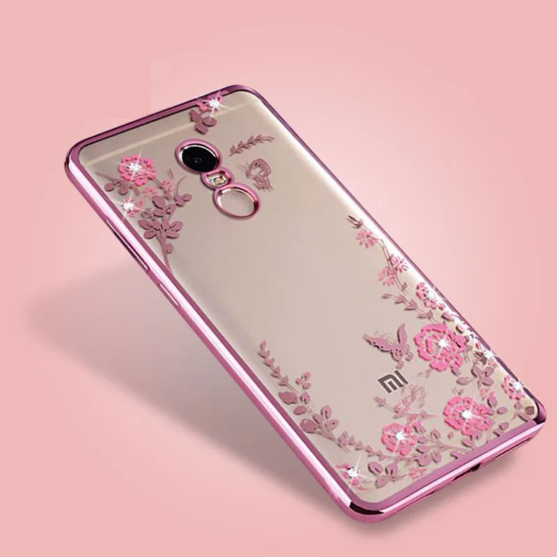 Yuetuo Оригинальный Роскошный мягкий золотой чехол из ТПУ для xiaomi redmi note 4 4x note4 note4x
