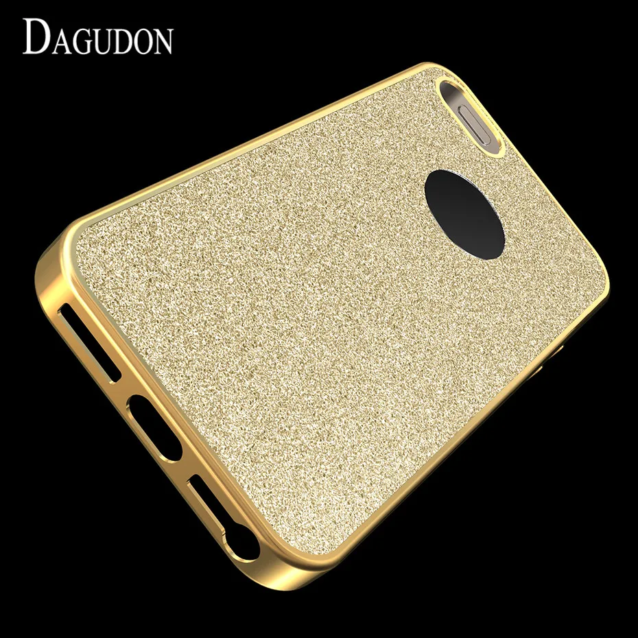DAGUDON Luxury Bling Glitter Case For Apple iphone 5S Soft Silicone Cover iPhone 5 Transparent Plating |