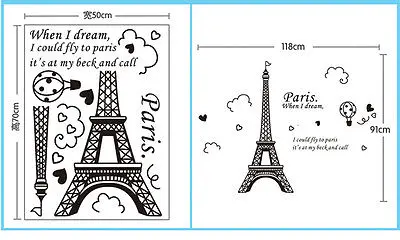 Timelive 2017 Новый бренд Парижская Эйфелева башня наклейка с цитатами виниловая