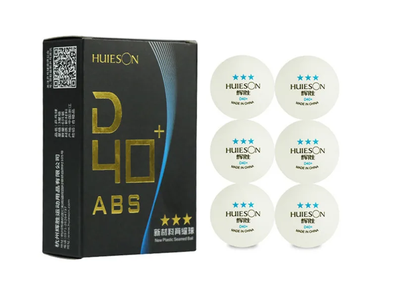 Huieson 10 шт. Материал Мячи для настольного тенниса 3 звезды D40+ мм ABS Пластик пинг-понга матч Стандартный Настольный теннис Интимные аксессуары - Цвет: Белый