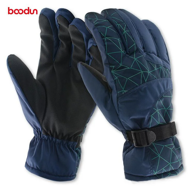 Boodun Зима Теплая Ветрозащитный Лыжные Перчатки Спорта На Открытом Воздухе