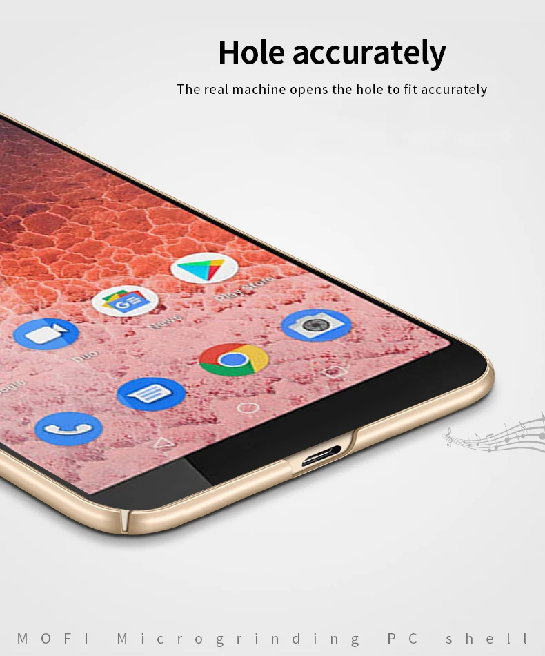 Чехол MOFI для Nokia 1 Plus пластиковый жесткий Тонкий чехол из поликарбоната телефона