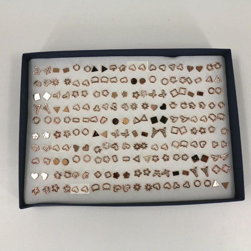 100 парт милые крошечные серьги в виде фруктов для девочек смешанный цветок из