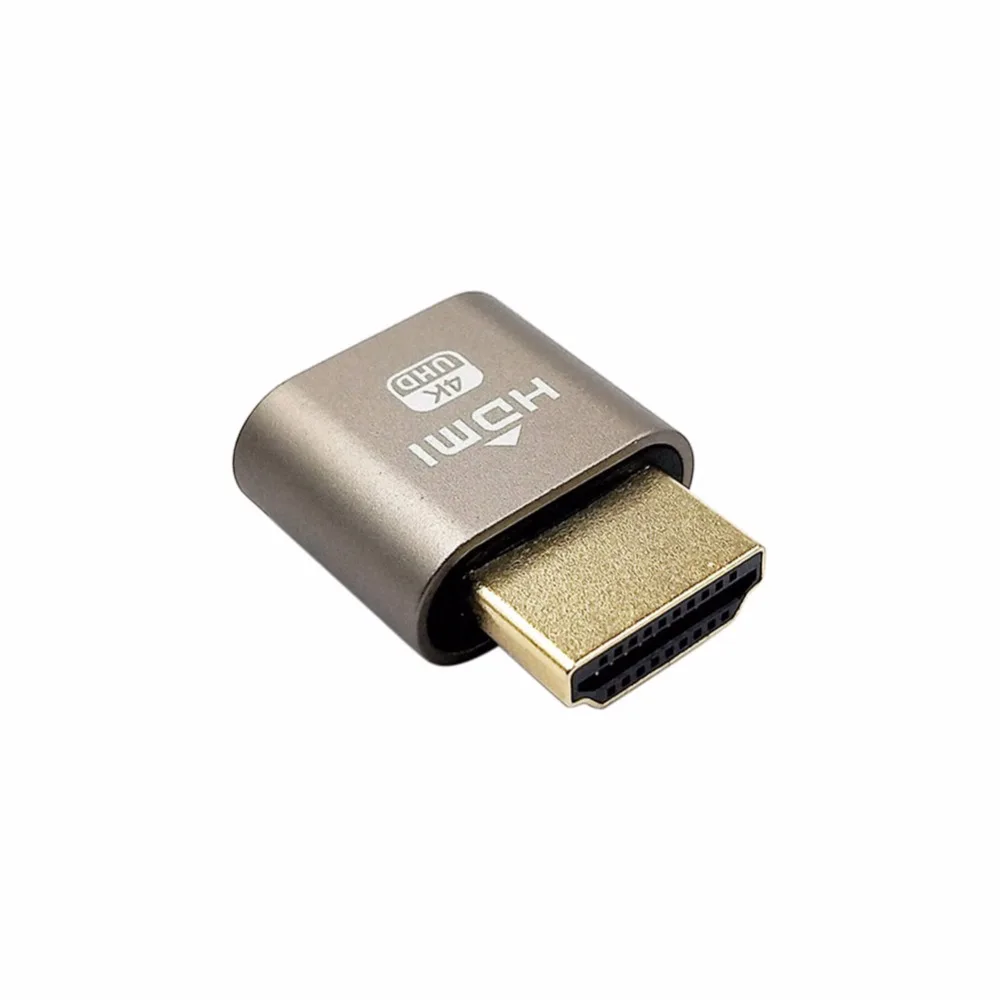 Новый 1 шт. VGA виртуальный дисплей адаптер HDMI 4 DDC EDID пустышка разъем эмулятор