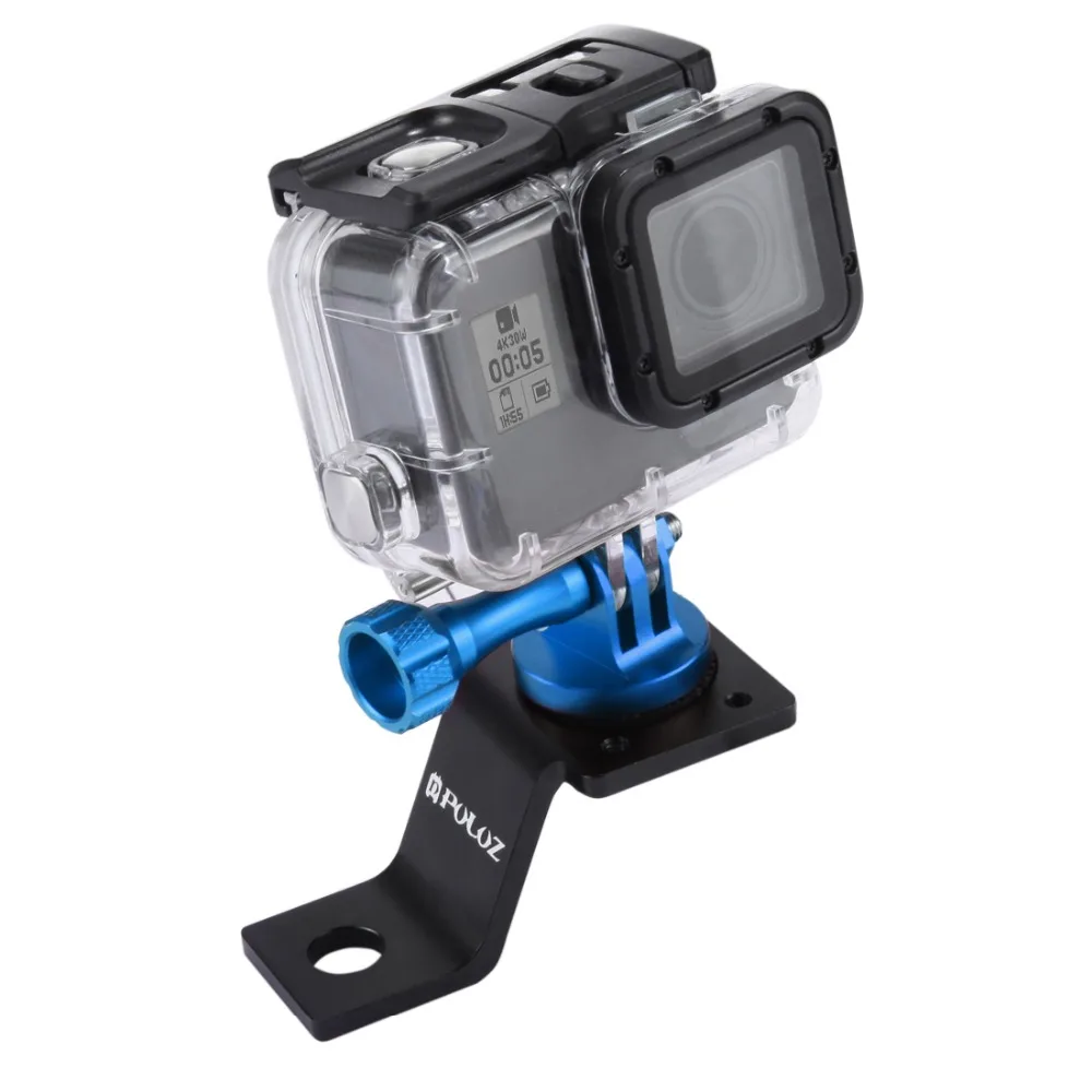 PULUZ для спортивной экшн-камеры Go Pro держатель, алюминиевый сплав мотоцикла держатель с креплением крепление+ Адаптер штатива-трипода и Винт для GoPro