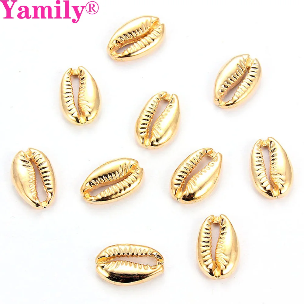 Yamily 15 шт./19*12 мм Золотая богемная ракушка-корова подвеска-Шарм изготовление DIY тибетское серебро ручной работы комплектующие Ювелирных изделий