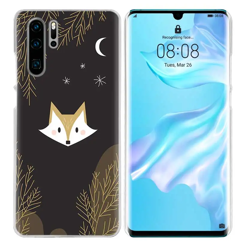 07 Чехол с милыми животными лиса чай для huawei P20 P30 P Smart Nova 4 3i P10 P9 P8 mate 10 20 lite Pro Mini жесткий чехол для телефона из ПК - Цвет: 07
