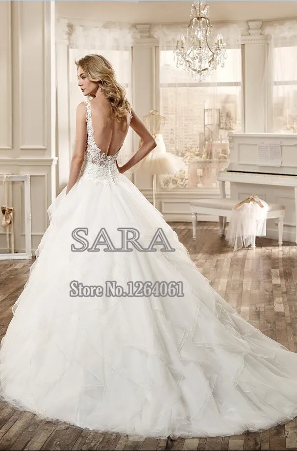 Очаровательное сексуальное бальное платье с открытой спиной свадебные платья