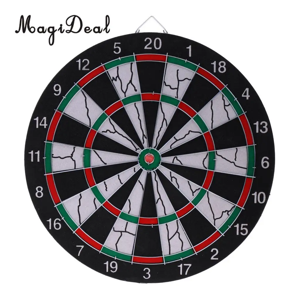 Портативная Двухсторонняя доска для Дротика MagiDeal игра Быки-глаза с 6 латунными s |