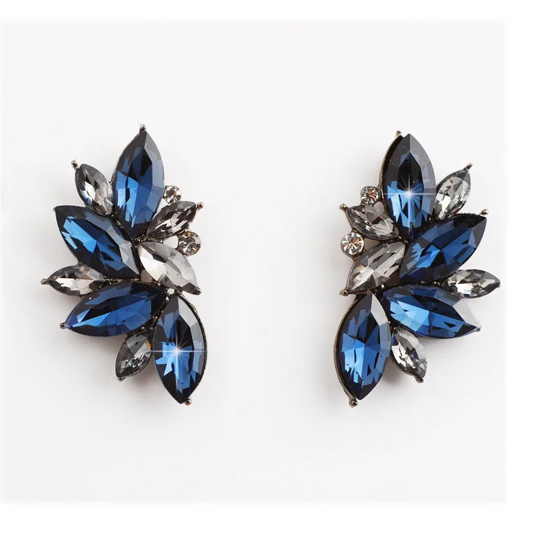 2018 новые женские модные крылья серьги горный хрусталь красный/розовое стекло