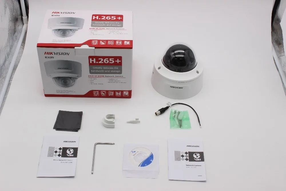 Hikvision 8MP (4 K) купольная PoE IP камера с аудио дома/наружного видео CCTV видеонаблюдения
