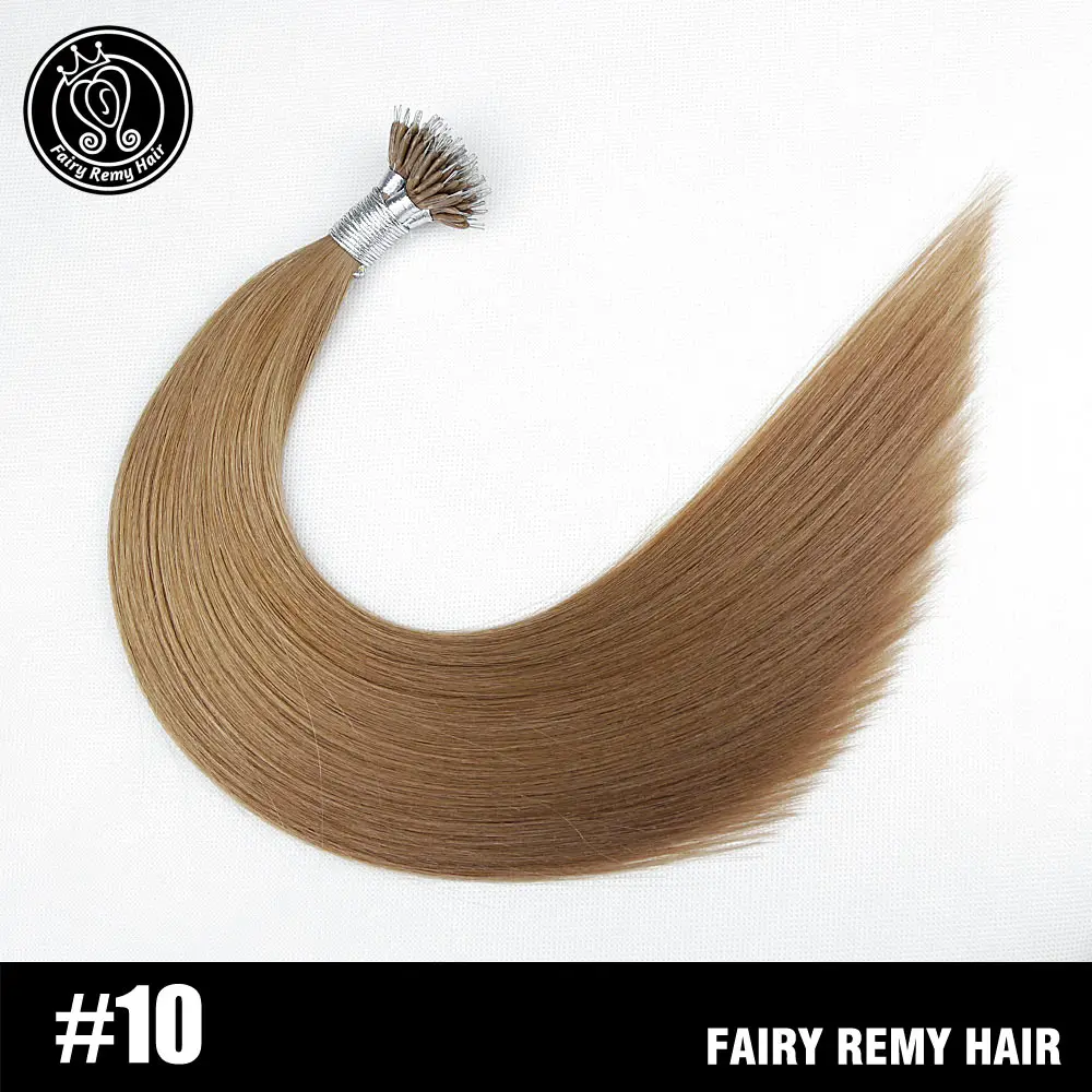 Сказочные волосы remy 0,8 г/локон 16 дюймов Remy микро бусины для наращивания волос в нано кольцах ссылки российские натуральные волосы Платина блонд цвет 40 г - Цвет: #10