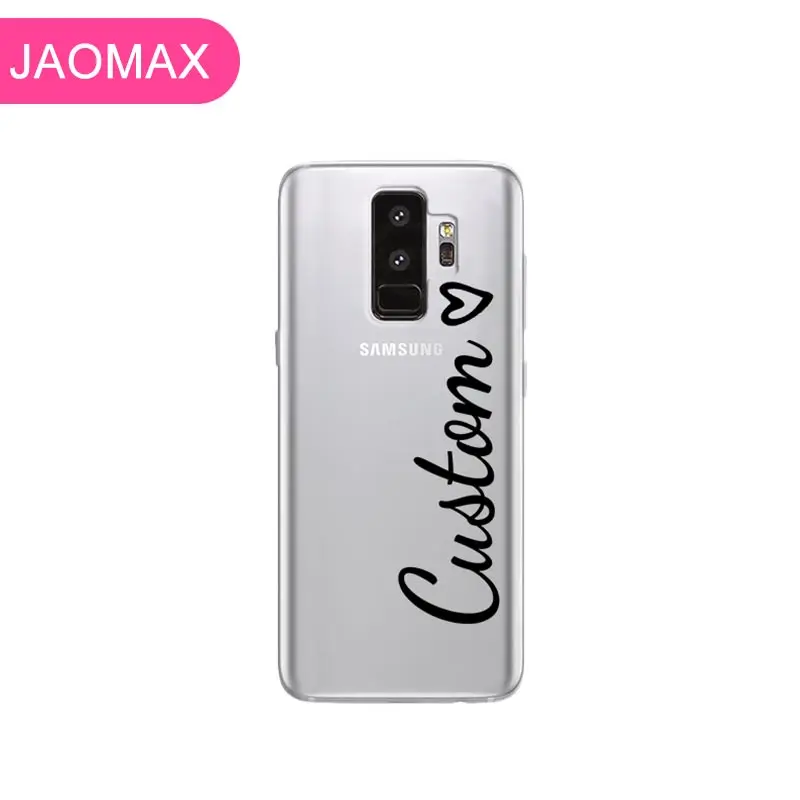 Customletter6 Jaomax персонализированные имя Чехлы для телефона для Samsung Galaxy S8 S9 A5 J5 S7 край A8 мягкий прозрачный силиконовый чехол - Цвет: Customletter6