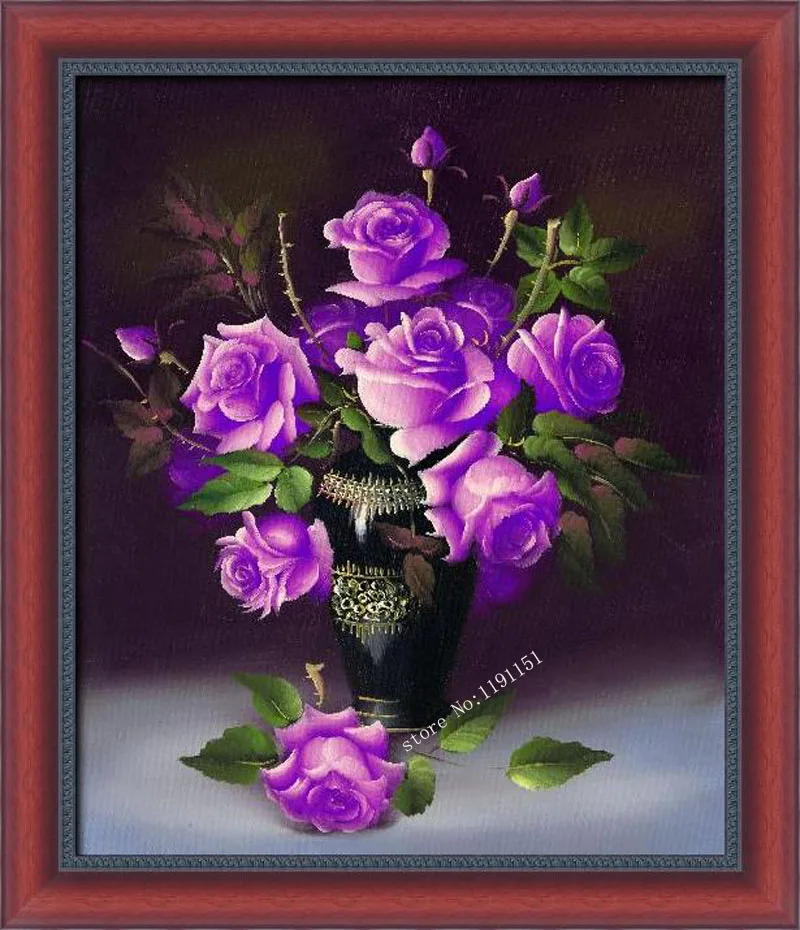 Стразы сделай сам пластиковые поделки алмазная картина Моя любовь фиолетовое