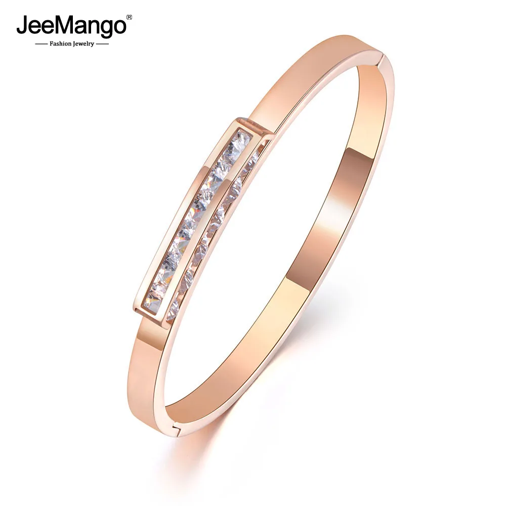 JeeMango Ol стиль AAA кубический цирконий манжеты браслеты и ювелирные изделия браслет