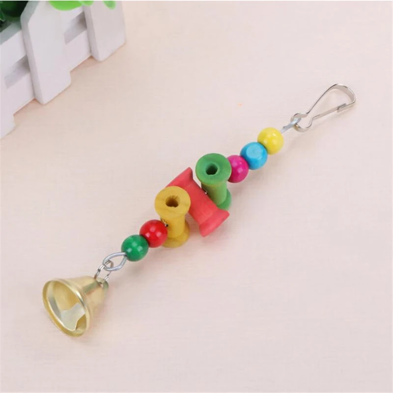 Игрушки для попугаев миниатюрные Разноцветные деревянные бусины поклевки