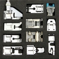 11 pcs mini domestic sewing machine braiding blind stitch darnign presser foot feet kit set
