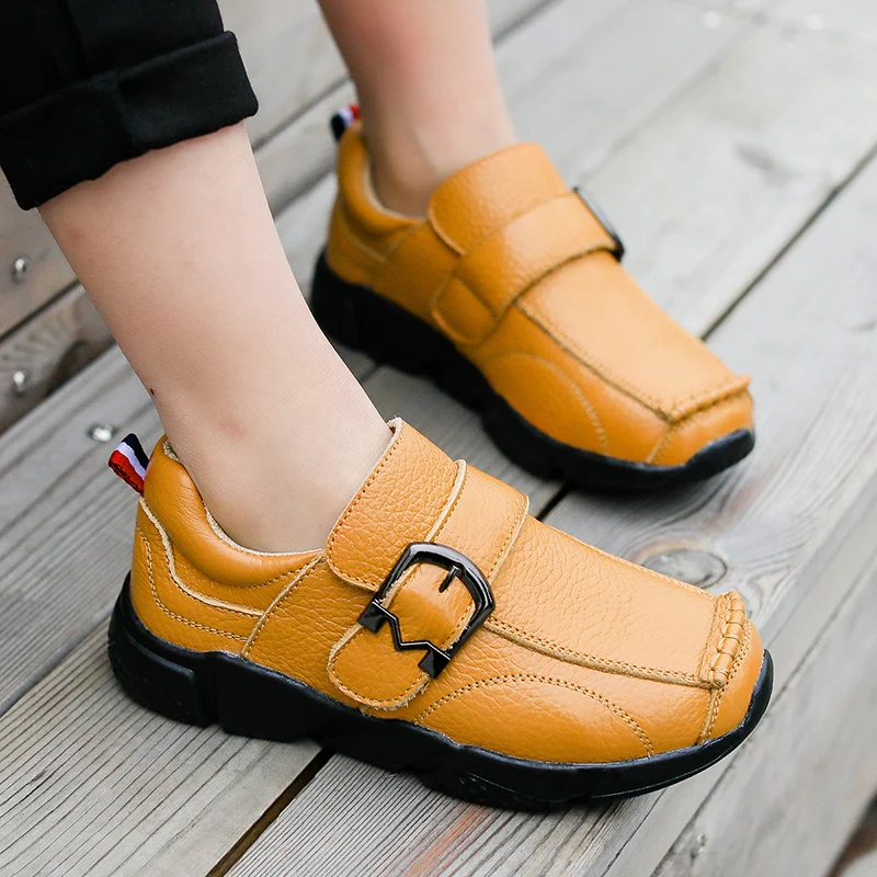Новинка 2020 года детская обувь из натуральной кожи для мальчиков повседневная