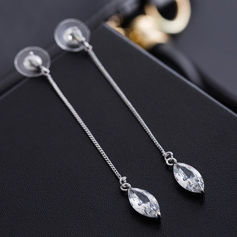 Простые Модные женские серьги ювелирные изделия для женщин яркие циркониевые