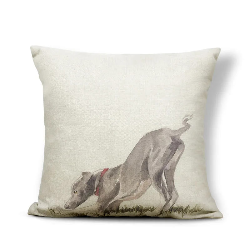 Борзая Подушка I Love чехол с собакой Подушка Keep On Smile Rose Country style Settee для подростков пледы наволочка 43 см Мешковина знаменитая