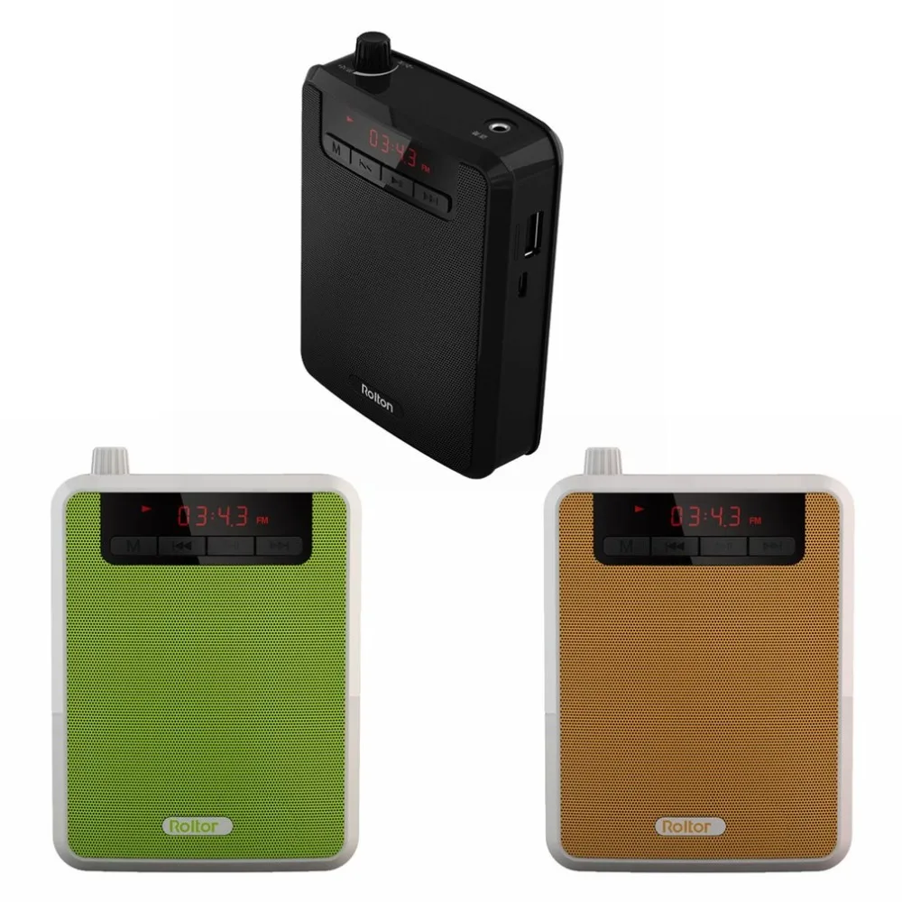 Портативный усилитель звука Rolton зажим для поясной ленты с FM TF MP3 Powerbank