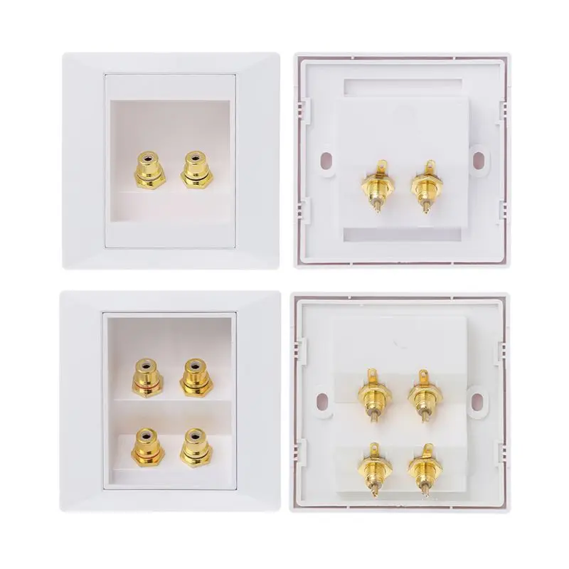 RCA настенная розетка аудио панель динамик распределительная коробка Лотос