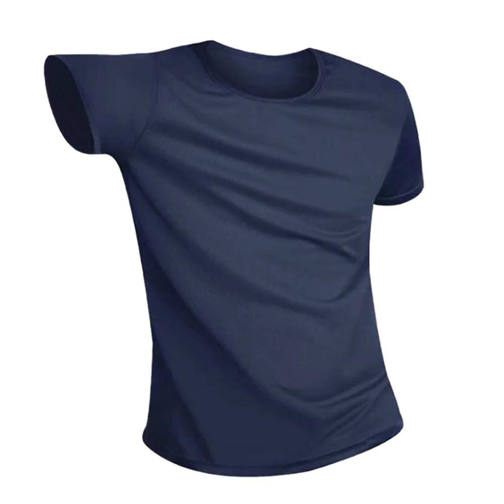 Navy Blue Мужская водонепроницаемая пятнистая быстросохнущая противообрастающая футболка дышащие футболки для лета FDC99 - Color: Navy Blue