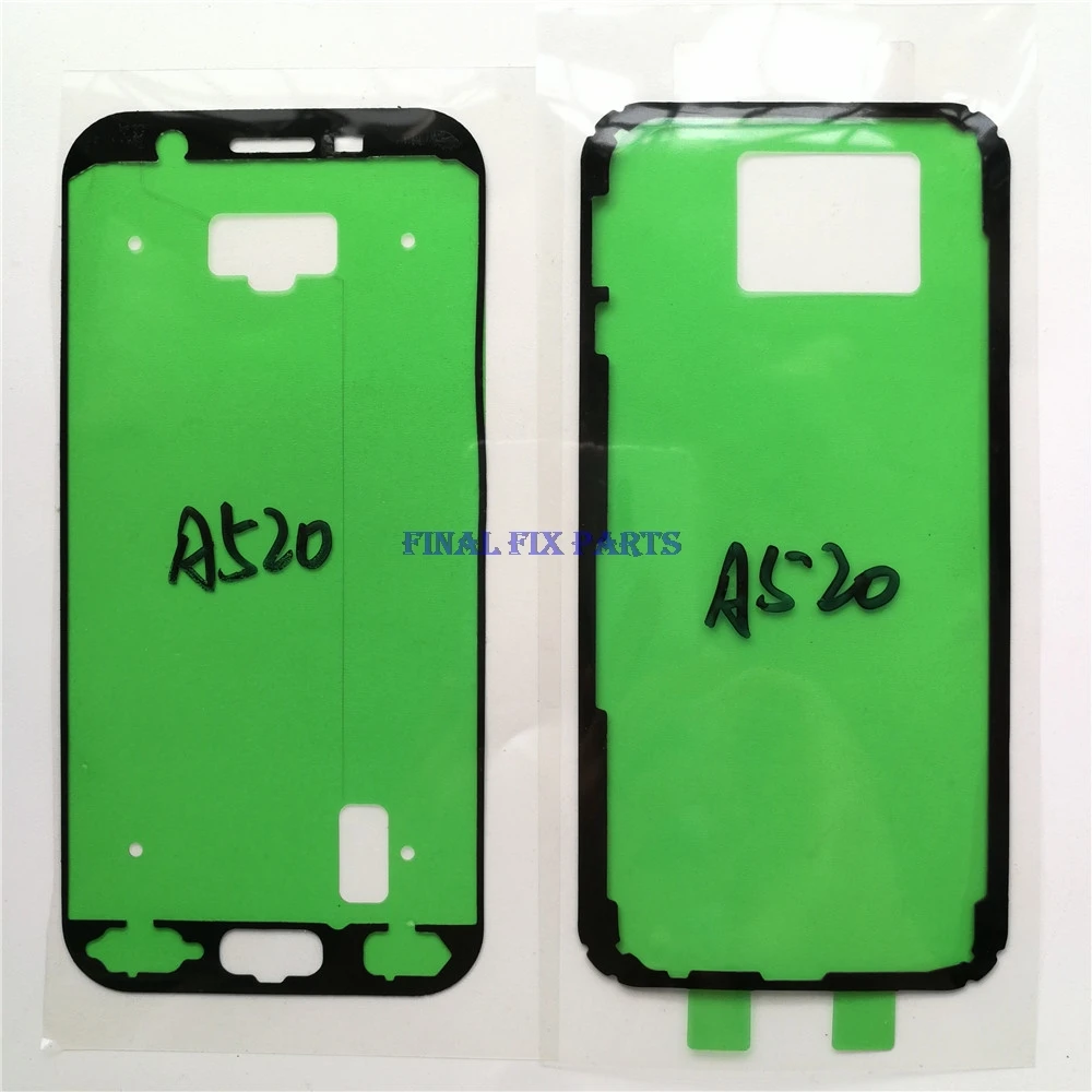 1 комплект Передняя ЖК рамка + задняя крышка клейкая наклейка для Samsung Galaxy A320 A520 A720