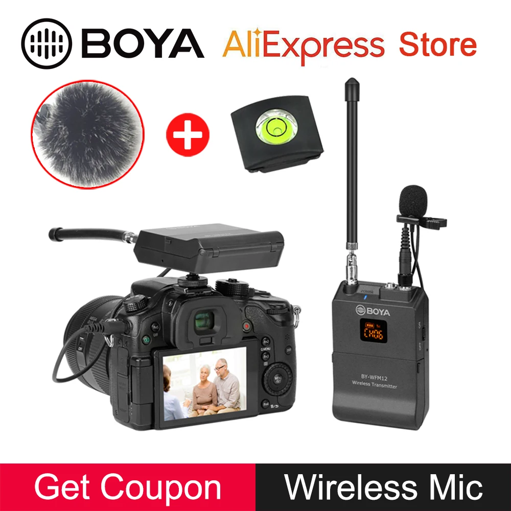 BOYA BY WFM12 беспроводной VHF микрофон системы для iPhone смартфон планшет Canon Nikon DSLR