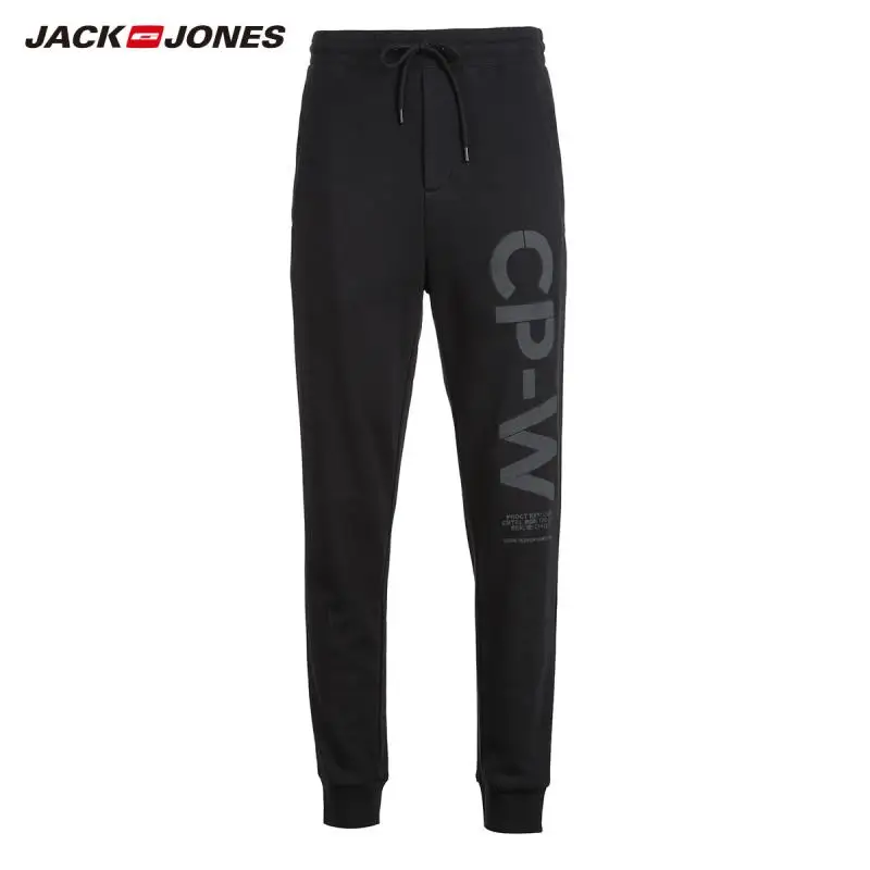 Мужские хлопковые штаны с буквенным принтом JackJones спортивные для бега мужская