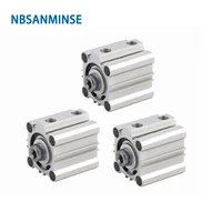 nbsanminse cq2b 32mm compact cylinder 10bar double acting single rod air pneumatic compact cylinder automation application