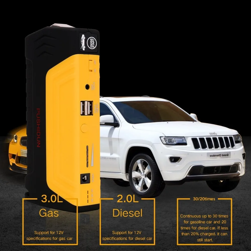 PUSHIDUN автомобиля Батарея Мощность банк автоматический стартер запуска внешнего