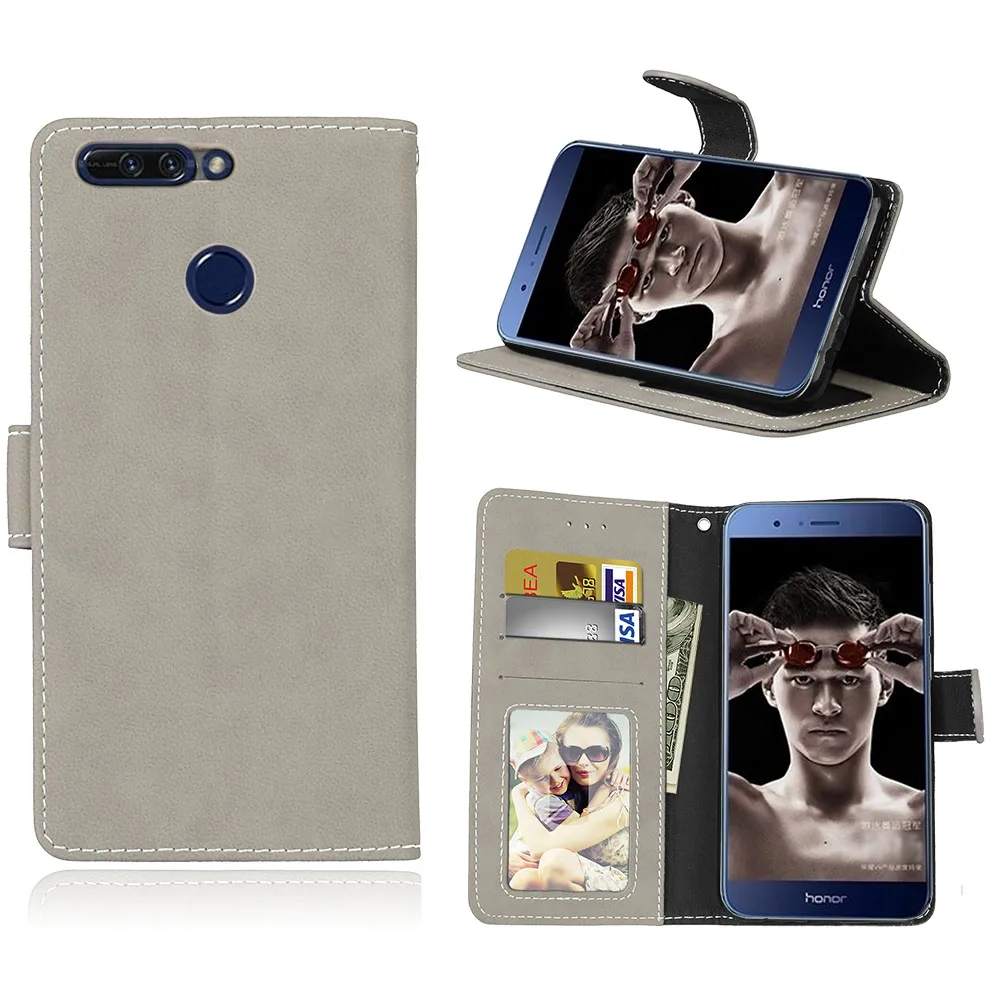 Новый чехол для huawei honor 8 Pro/honor V9 Матовый кожаный кошелек v9 книжка с подставкой pro