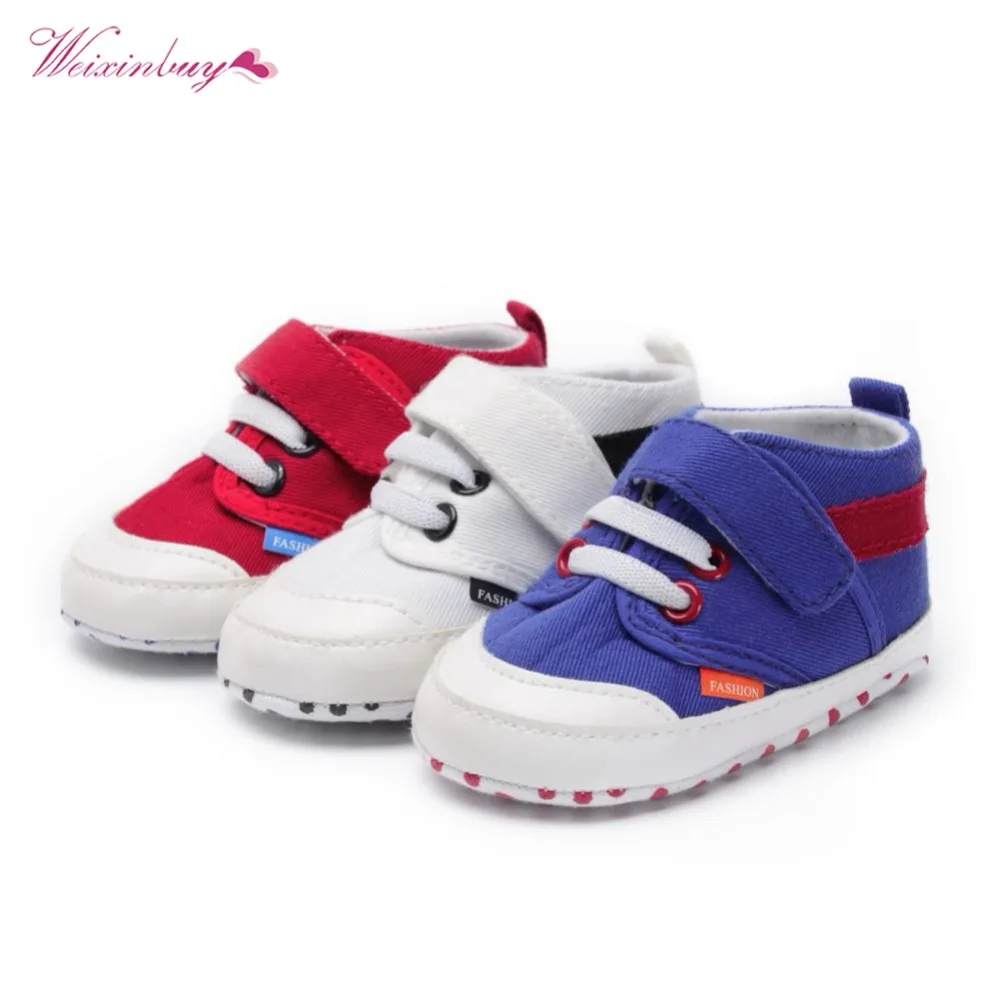 

Newborn Canvas Sport Baby Shoes Newborn Boy Girl First Walkers Infantil Toddler Soft Sole Prewalker Sneakers 0-18M