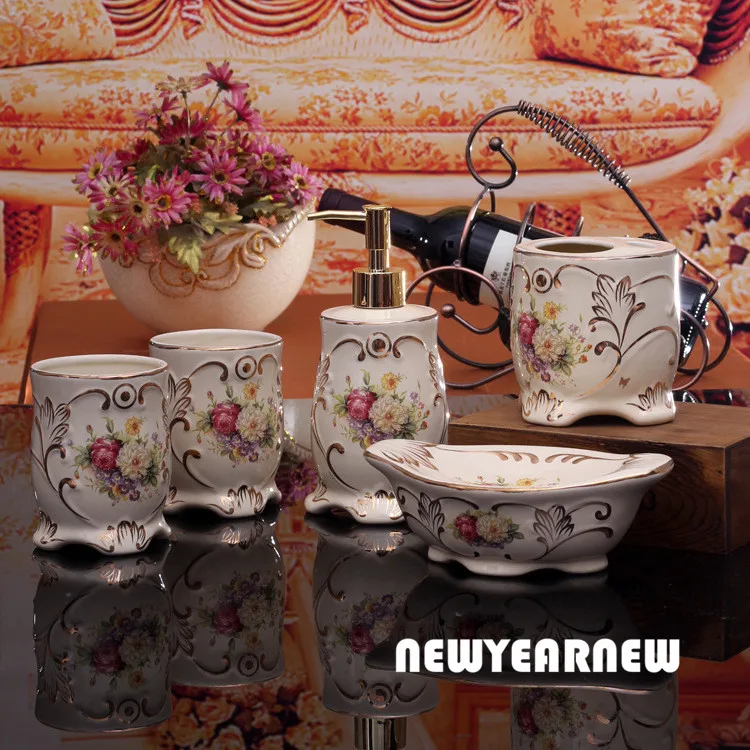 NEWYEARNEW Европейский стиль керамики аксессуары для ванной комнаты Набор любовные подарки для домашнего свадебного украшения подарок любовь творческие подарки для валентинки