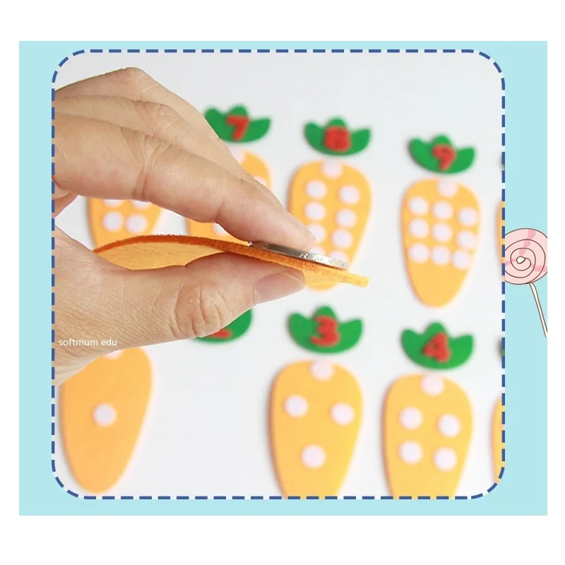 Игрушка Монтессори для самостоятельной сборки игрушка с подсчетом 1-10 моркови