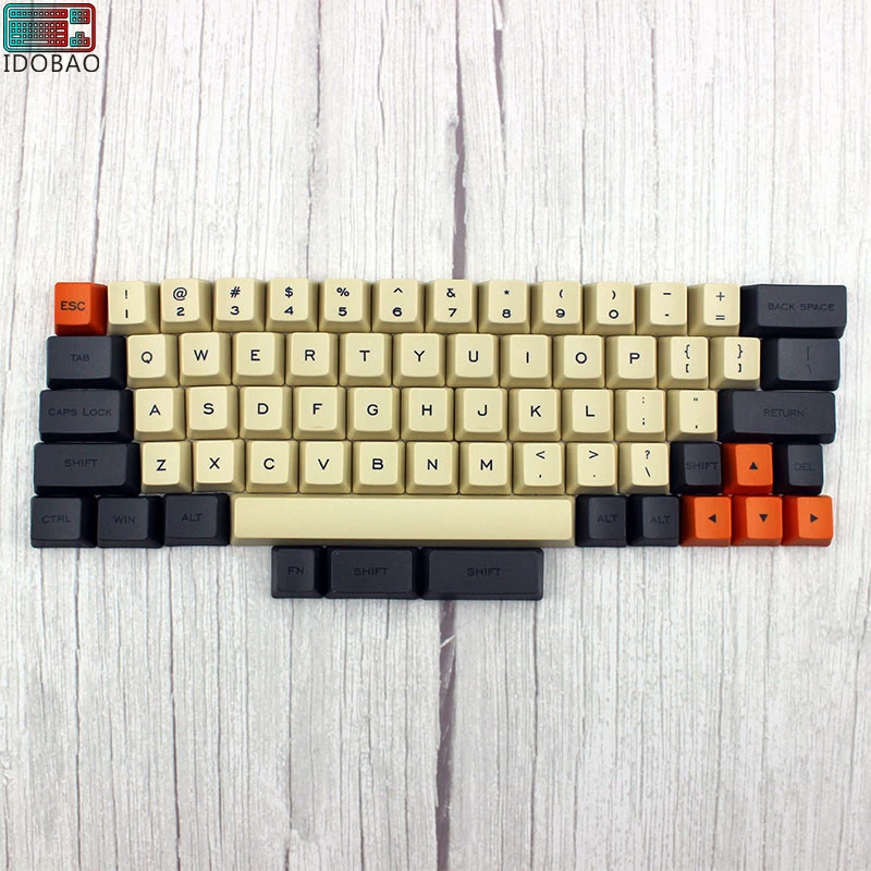 Углеродная 64 раскладка краситель sub Keycaps OEM профиль включает 1 75 Shift Fit GK64