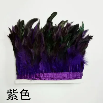 purple 5 ярдов наряд из павлиньих перьев рукоделие перья украшения Качество производство одежды перья для рукоделия 4-8 дюймов ширина - Цвет: purple