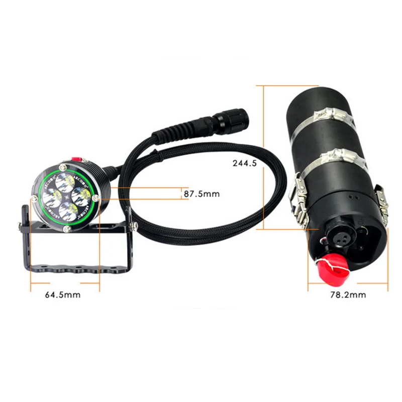 

Diving Flashlight lantern Fishing Underwater Lights Led Torches * XM-L2 U2 4000LM ARCHON WH46 DH40 Headlights With Battery